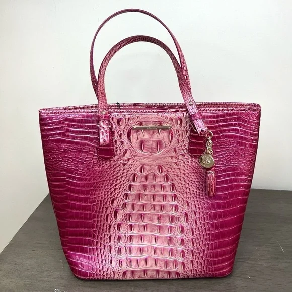 30-Brahmin Asher Magenta Ombré Melbourne Tote NWT - Picture 10 of 13